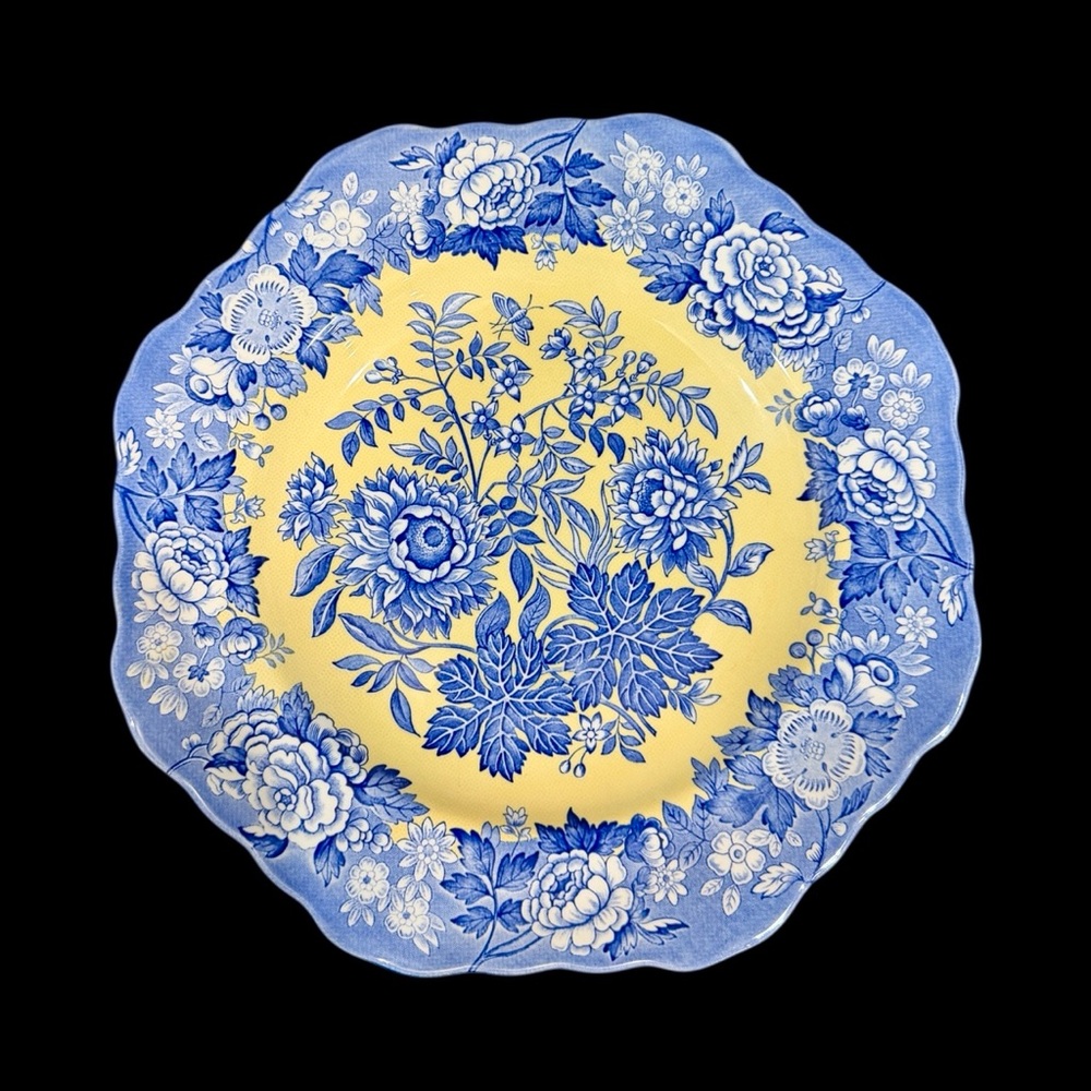 The SPODE Blue Room Garden Collection 9" Display Plate-JASMINE